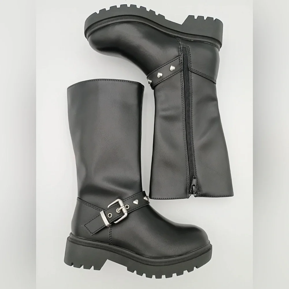 Self Esteem Black Girls Tall Heart Mid-Calf Boots